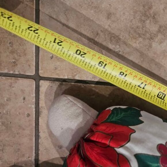 Poinsettia Shelf Sitting Christmas Stuffed Bunny Rabbit 20" Plushie Plushy - Picture 5 of 6